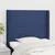 Vidaxl Vzglavje z ušesi modro 93x16x118/128 cm blago
