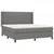 Vidaxl Box spring postelja z vzmetnico LED temno siva 160x200 cm blago