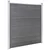 Den WPC ograjni panel 1 kvadraten + 1 poševni 273x186 cm siv