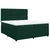 Vidaxl Box spring postelja z vzmetnico temno zelena 200x200 cm žamet