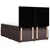 Vidaxl Box spring postelja z vzmetnico temno rjava 140x200 cm blago
