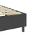 Vidaxl Boxspring postelja temno siva iz blaga 200x200 cm