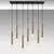 Opviq Luster Tempo-6022, 75x24cm 7xE27, Zlatne boje