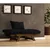 Hanah Home Baštenska sofa sa jednim sedištem i jastukom, Orah i crna