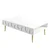 Hanah Home Klub sto Lyon 33, 105x33.6x60 cm, Belo-zlatne boje