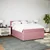 Vidaxl Box spring postelja z vzmetnico roza 140x200 cm žamet