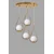 Damla 4 Lü Tepsili Gold Beyaz Camli Sarkit GoldWhite Chandelier