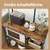 Songmics Shranjevalna polica 40x90x134 cm rjava