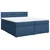 Vidaxl Box spring postelja z vzmetnico modra 200x200 cm blago