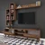 Hanah Home Set Tv komoda i zidna polica M16-262, Boje oraha