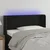 Vidaxl LED posteljno vzglavje črno 103x16x78/88 cm žamet