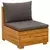 Set vanjskih sofa s jastukom 9 Komad Smeđa Čvrsto drvo akacije