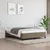 Vidaxl Posteljni okvir brez vzmetnice taupe 140x190 cm blago