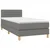 Vidaxl Box spring postelja z vzmetnico LED temno siva 90x190 cm blago