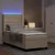 LED Box Spring Krevet s uzglavljem Krema 90 x 190 cm tkanina