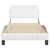 Vidaxl Posteljni okvir Dover bel 90x200 cm blago