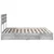 Krevet s od storage s uzglavljem Betonski sivi 180 x 200 cm