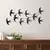 Wallity Zidna dekoracija Flock of Swallows 3, 45 x 104 x 8 cm, Crna