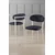 Hanah Home set trpezarijskih stolica Onex 2 kom, antracit bukle tkanina, bele drvene noge