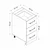 Hanah Home kuhinjski element Minar 7984, 40 cm, beli / antracit