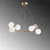 Opviq Luster Luminar-14146, 55x50x115cm, IP20, Zlatno-bele boje