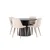 Venture Design Jedilna miza in stol komplet, okrogla miza 120x75 cm, stoli 56x87x49 cm, rjava