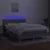 Vidaxl Box spring postelja z vzmetnico LED sv. siva 140x200 cm blago