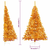 Umjetna polovica božićnog drvca sa stalkom zlatna 240 cm PVC