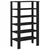 Stalak za cipele crni 61x32x105 cm od konstruiranog drva