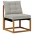 Set vanjskih sofa s jastukom 3 pcs Prirodna i svjetlosiva