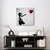 Slika srce v vetru street art - 70x70