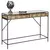 KONZOLNI STO  120/83/40 cm  prirodna boja, crna drvo, metal, staklo, pločasti materijal