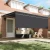Skrovita tenda Antracit 400 × 300 cm Poliester i aluminij