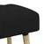 Klupa s utorima Crna 60 x 40 x 45 cm Tkanina