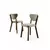 HANAH HOME Set stolica (4 komada) Arfe Cream Brown