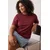 Trendyol Curve Ženska majica Tbbss25Bf00061, Bordo