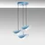 Opviq Luster Eger-Mr-964, 75-106cm, 50 cm, Plavi