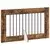 Vrata za pse s postoljem 4 pcs Dimljeni hrast 100 x 60 cm
