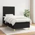 Vidaxl Box spring postelja z vzmetnico črna 100x200 cm blago