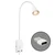 Briloner 2175-016 - Fleksibilna zidna lampa sa USB portom 1xGU10/10W/230V bela