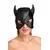 Master Series Dungeon Demon Bondage Mask with Horns Black