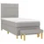 Vidaxl Box spring postelja z vzmetnico svetlo siva 80x200 cm blago