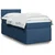 Vidaxl Box spring postelja z vzmetnico modra 90x190 cm blago