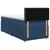 Postelja boxspring z vzmetnico Modra 90 x 200 cm Blago