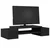 Stalak za monitor s pohranom crni 70x27x15 cm konstruirano drvo