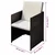 Vidaxl Vrtni stoli 3 szt. Rjava 56 x 52 x 87 cm Poly ratan