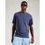 Navy blue mens brindle basic T-shirt Jack & Jones Organic