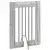 Vrata za pse s postoljem 6 pcs Siva sonoma 60 x 80 cm