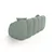 ATELIER DEL SOFA Sofa dvosed Octavio Turquoise