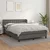 Vidaxl Box spring postelja z vzmetnico siva 140x200 cm umetno usnje